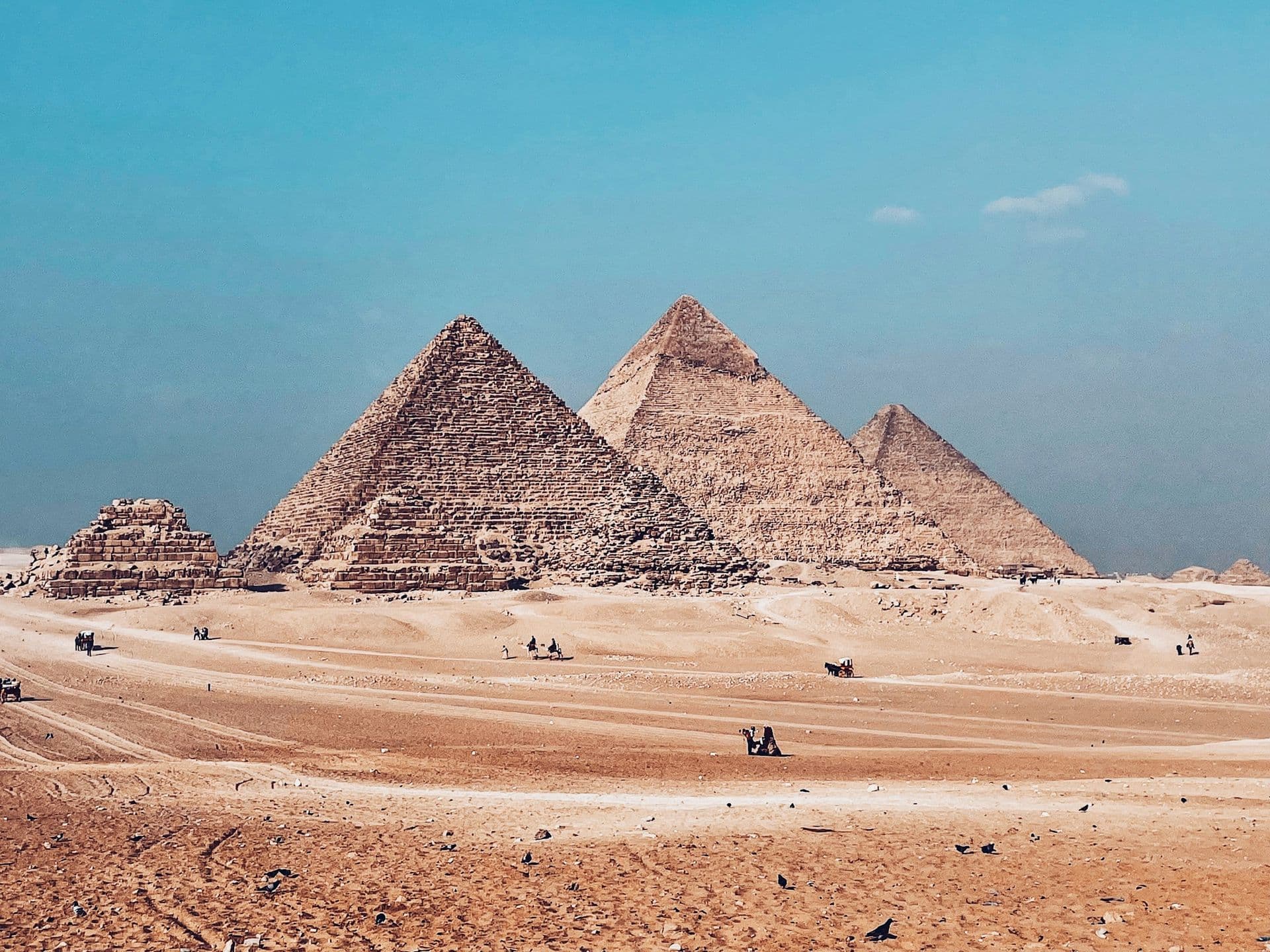 The Giza pyramids