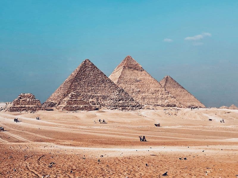 The Giza pyramids