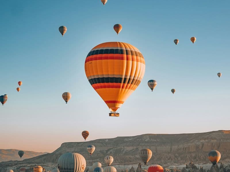 Hot-air balloons over Cappadocia